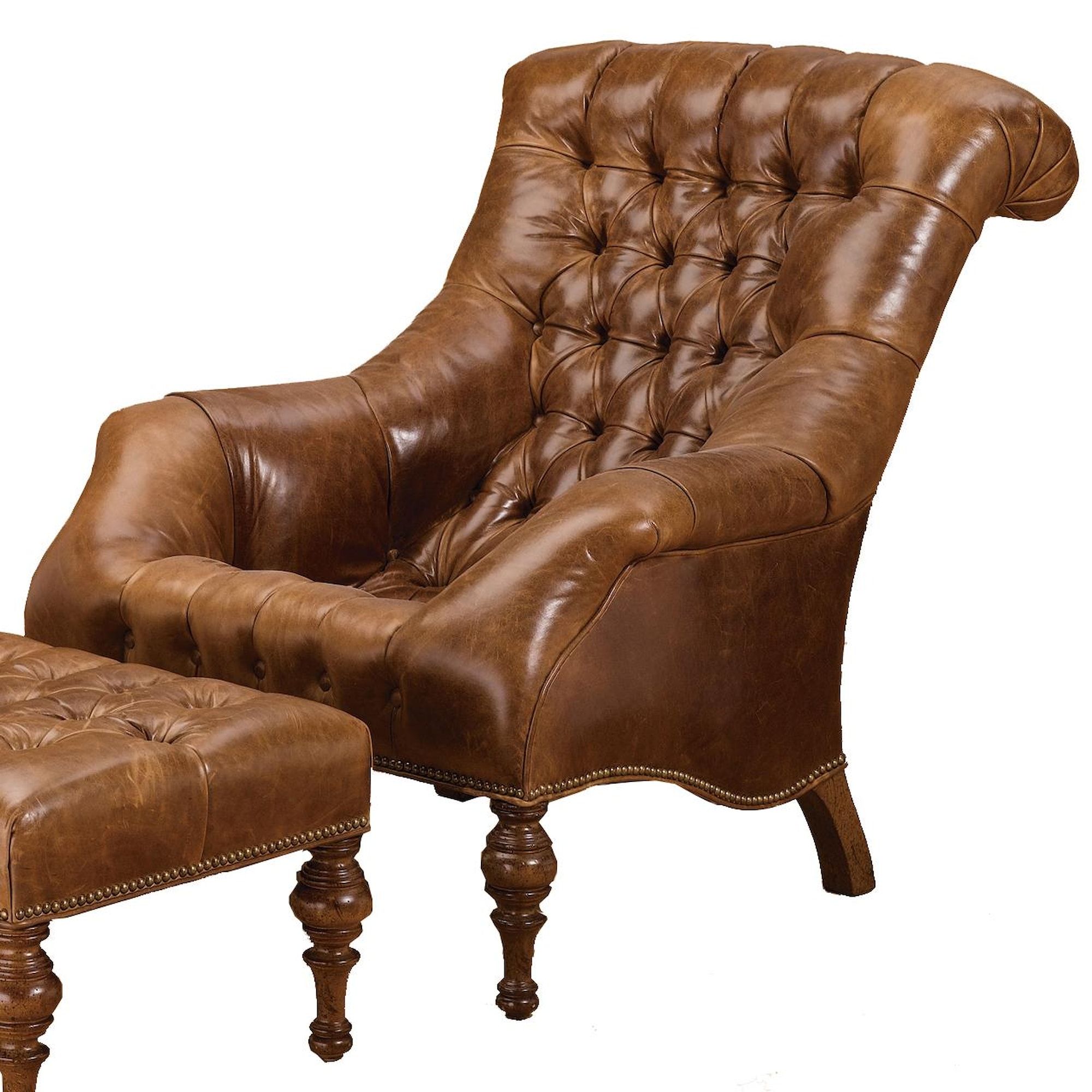 Wesley Hall Accent Chairs and Ottomans L7045 Traditional Upholstered